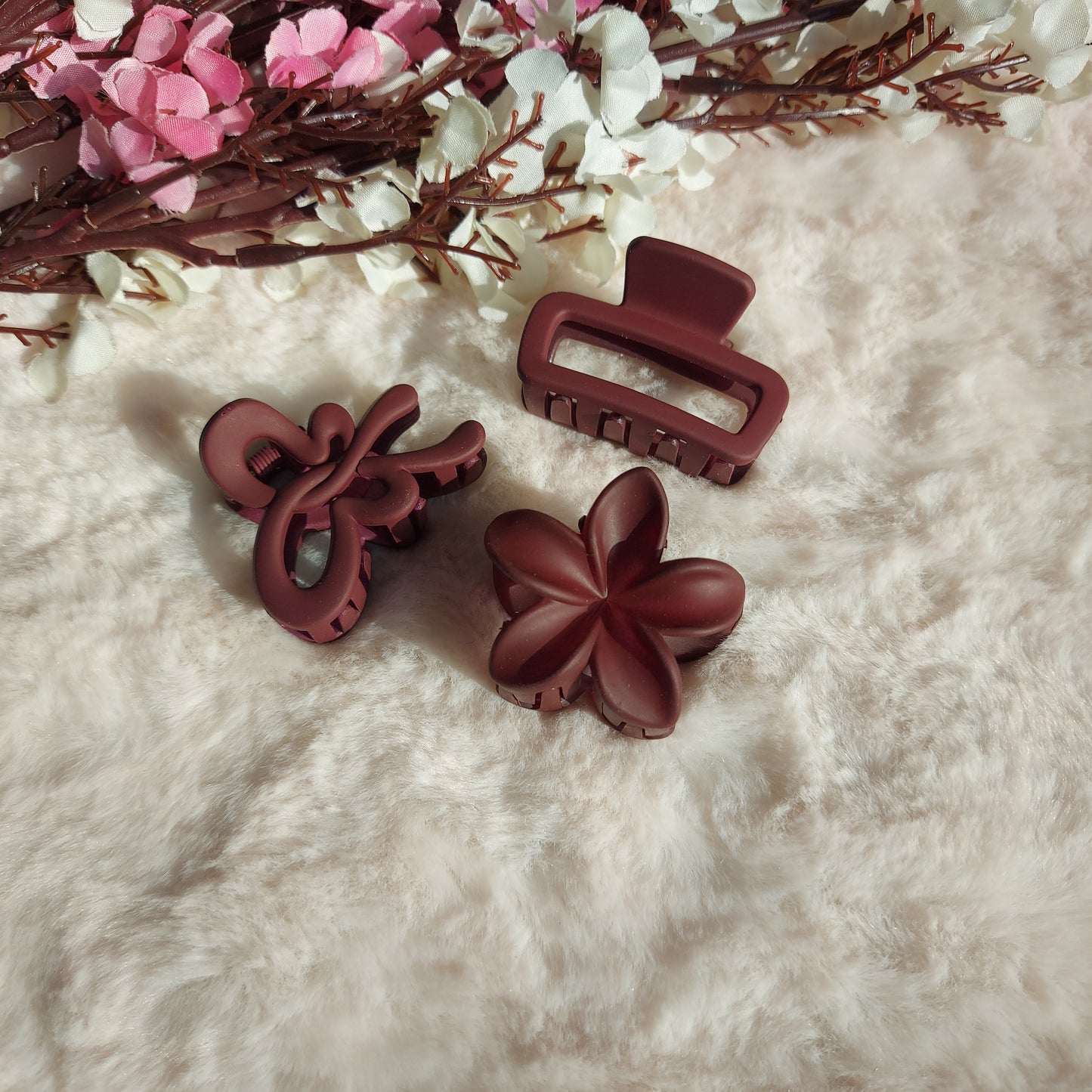 Combo of 3 Hair Claws | Different Shapes, Strong Hold & Trendy Colors | Regular Hair Claw Clips | Everyday Hair Claw Combo | Trendy Hair Claw Clips Set