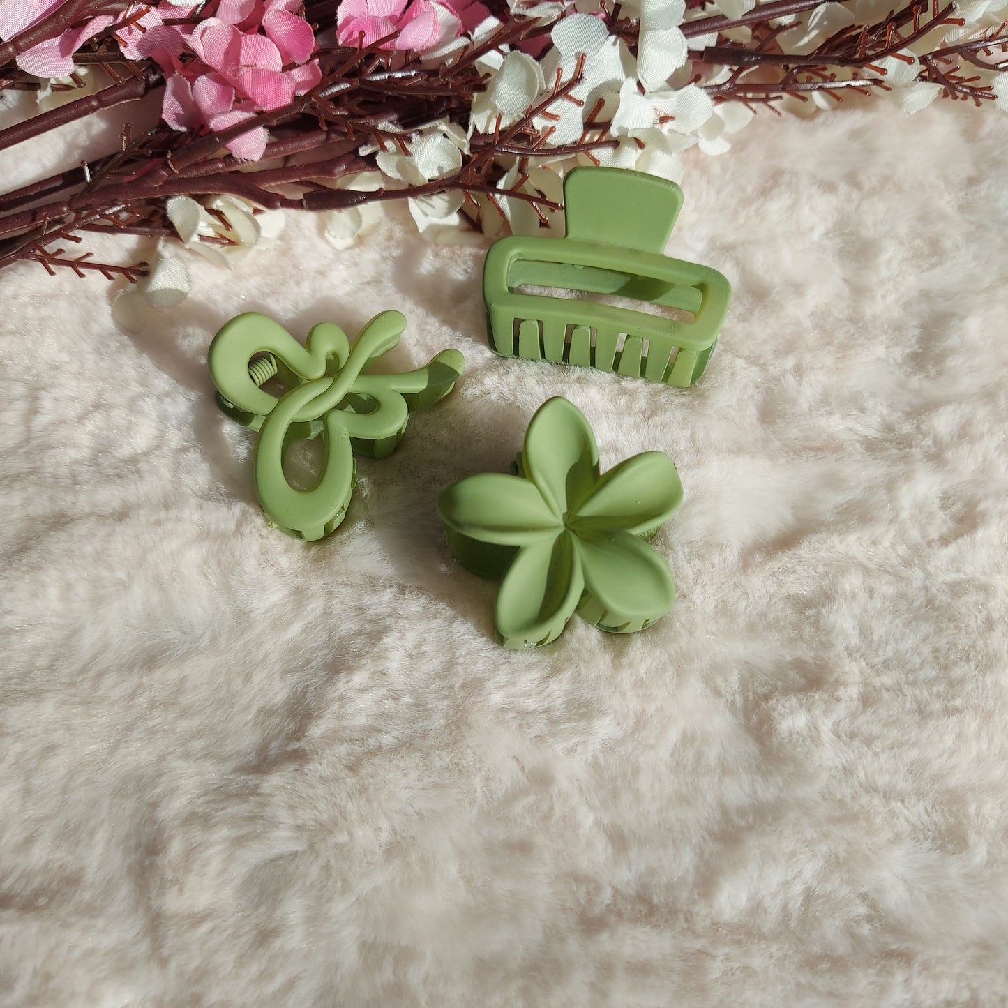 Combo of 3 Hair Claws | Different Shapes, Strong Hold & Trendy Colors | Regular Hair Claw Clips | Everyday Hair Claw Combo | Trendy Hair Claw Clips Set