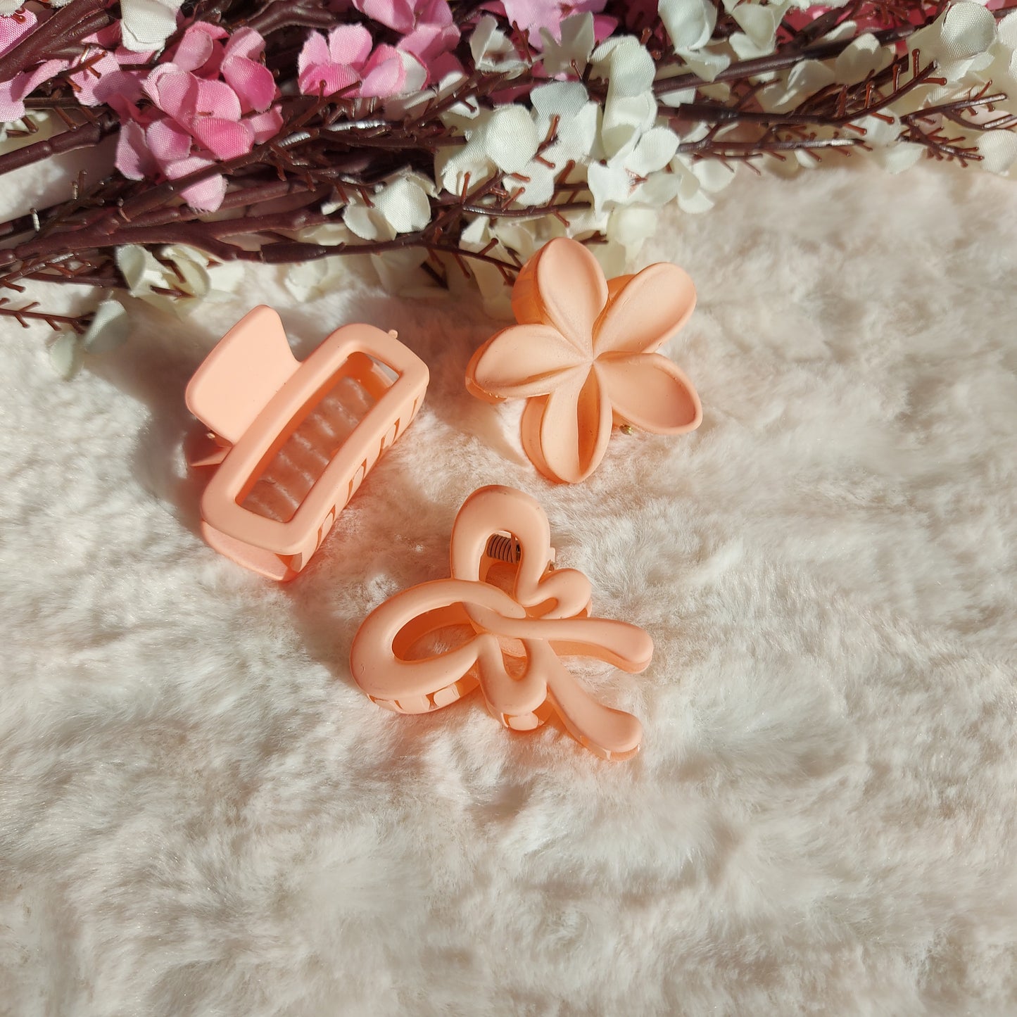 Combo of 3 Hair Claws | Different Shapes, Strong Hold & Trendy Colors | Regular Hair Claw Clips | Everyday Hair Claw Combo | Trendy Hair Claw Clips Set