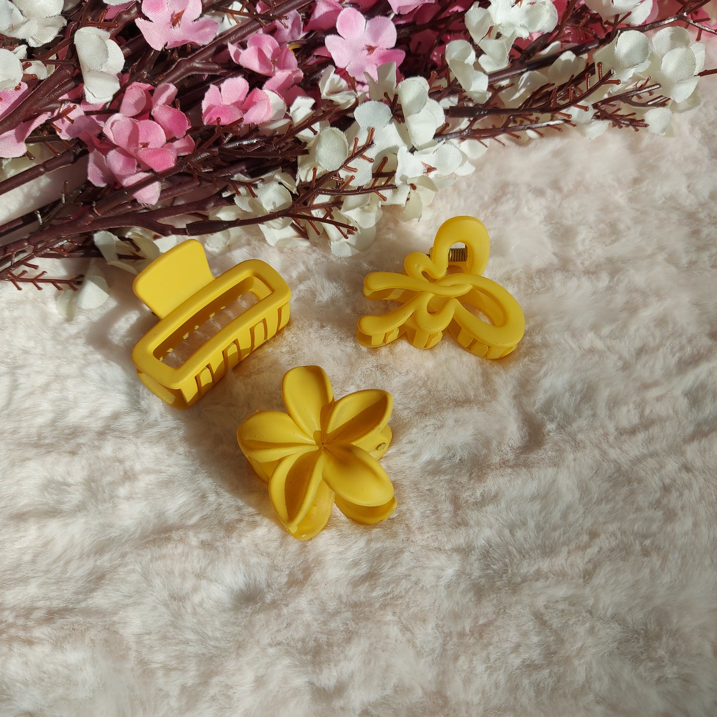 Combo of 3 Hair Claws | Different Shapes, Strong Hold & Trendy Colors | Regular Hair Claw Clips | Everyday Hair Claw Combo | Trendy Hair Claw Clips Set