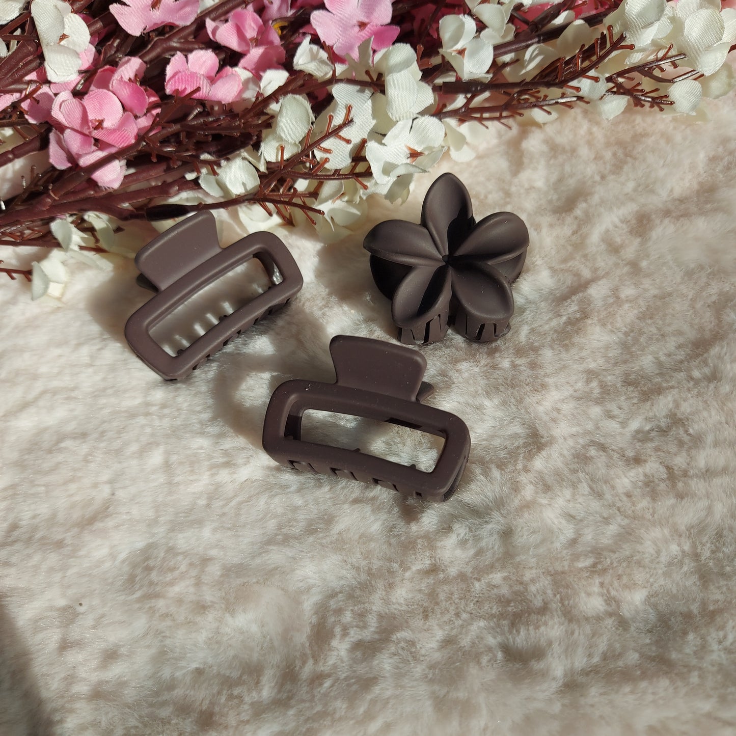 Combo of 3 Hair Claws | Different Shapes, Strong Hold & Trendy Colors | Regular Hair Claw Clips | Everyday Hair Claw Combo | Trendy Hair Claw Clips Set