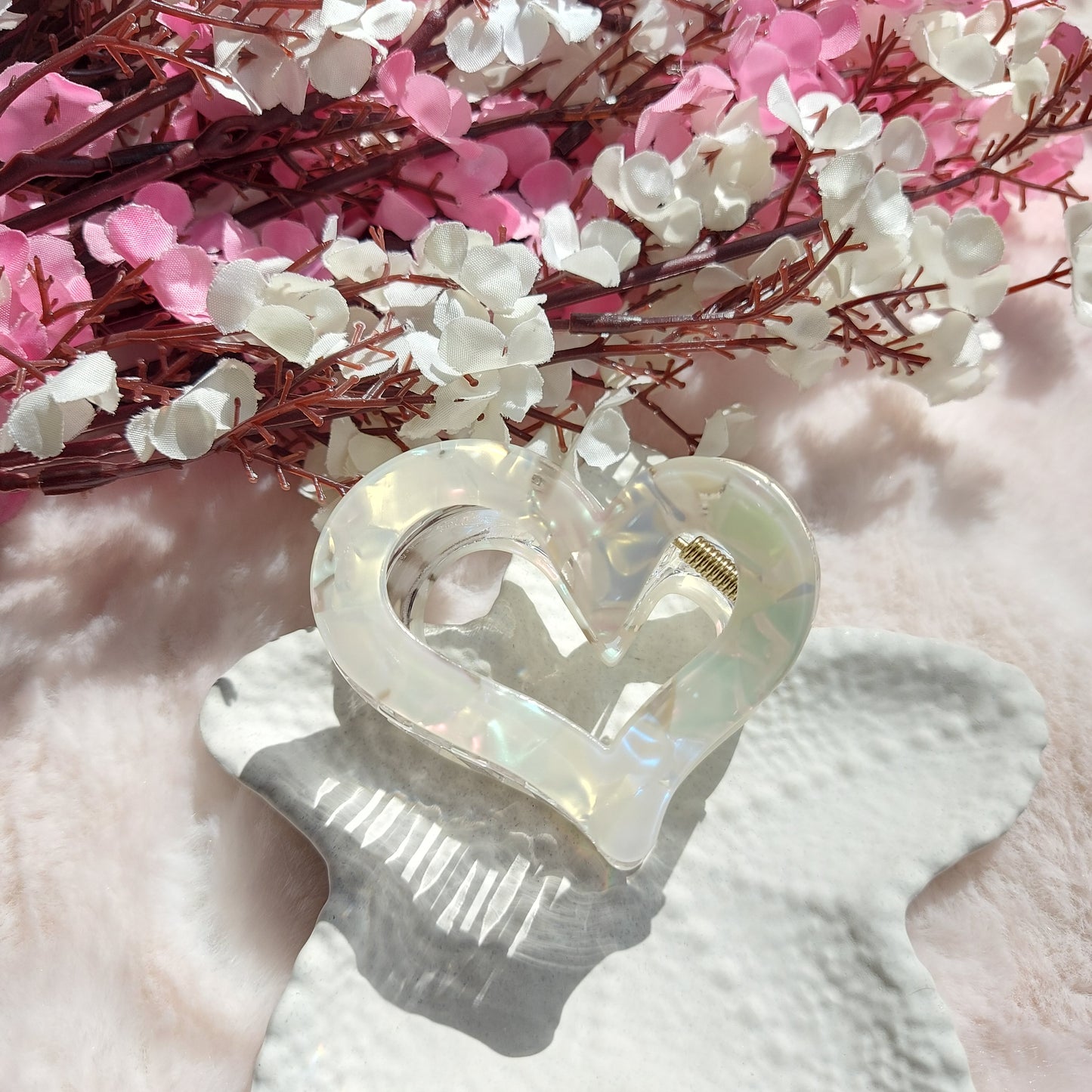 Crystal Heart Hair Claw