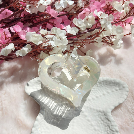 Crystal Heart Hair Claw