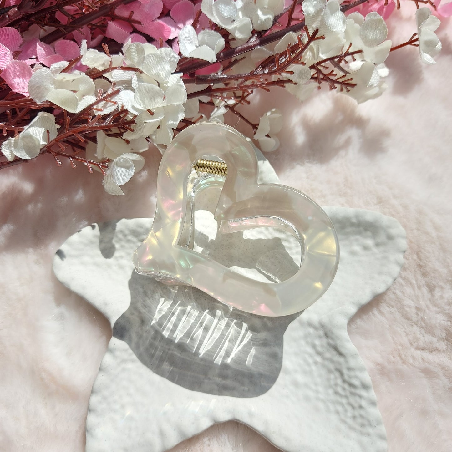 Crystal Heart Hair Claw