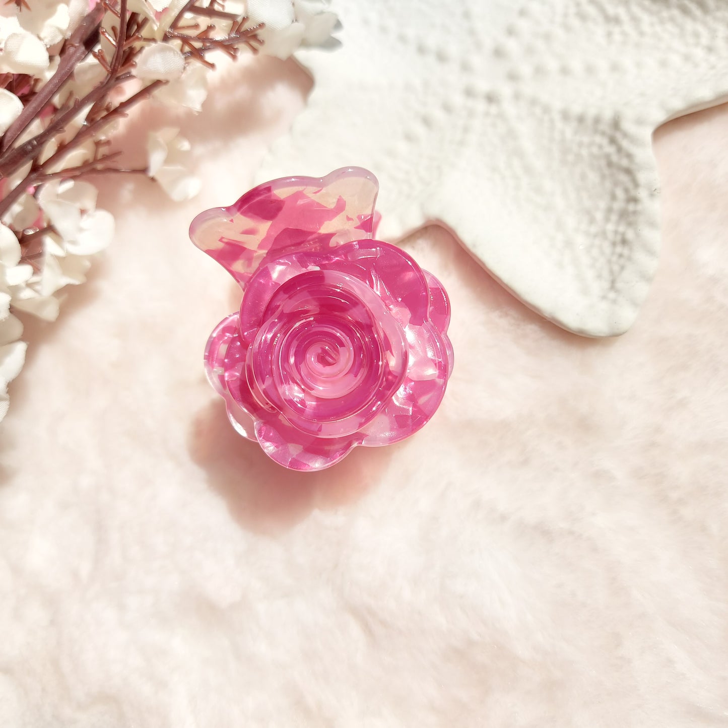 Rose Bloom Hair Claw (4CM)