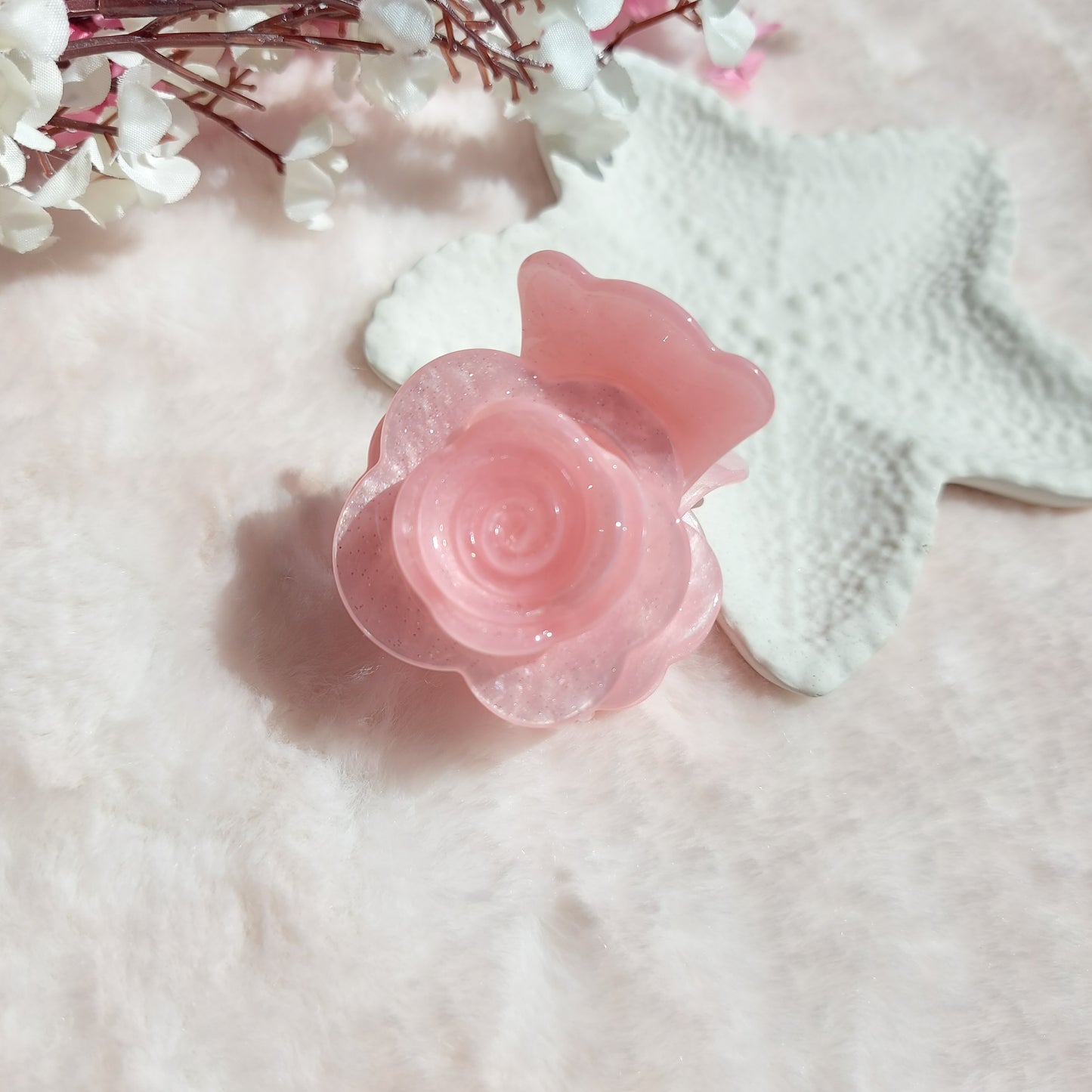 Rose Bloom Hair Claw (4CM)