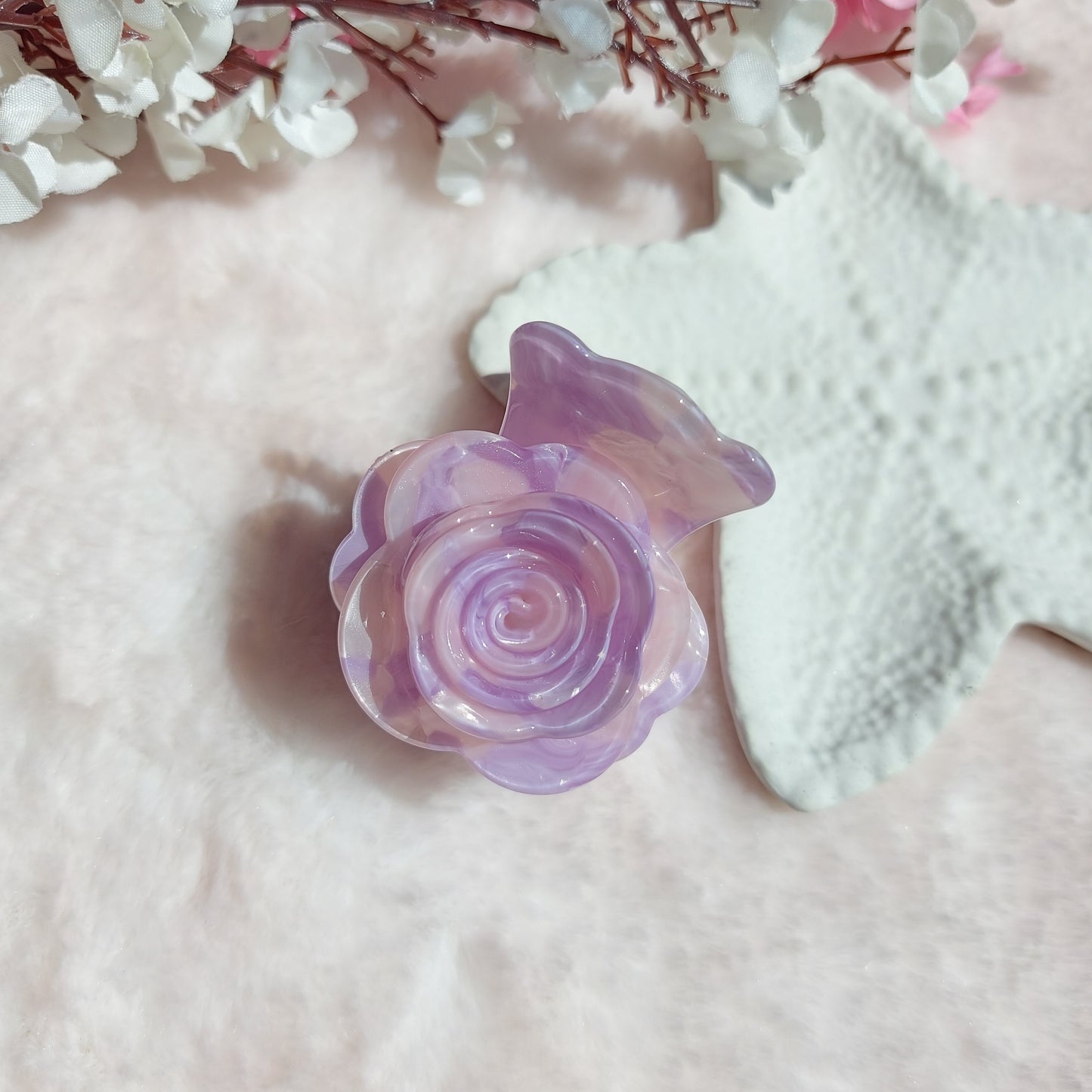 Rose Bloom Hair Claw (4CM)