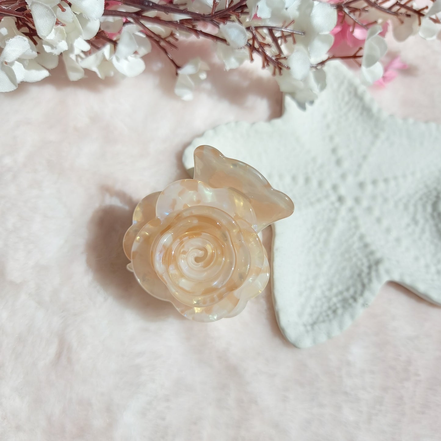Rose Bloom Hair Claw (4CM)