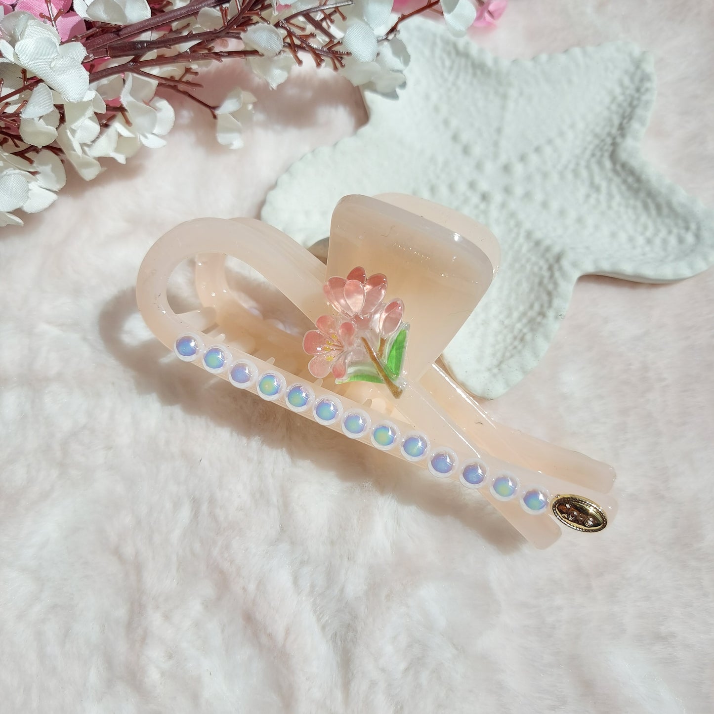 Pastel Pearl Bloom Claw 🌸 - 12CM