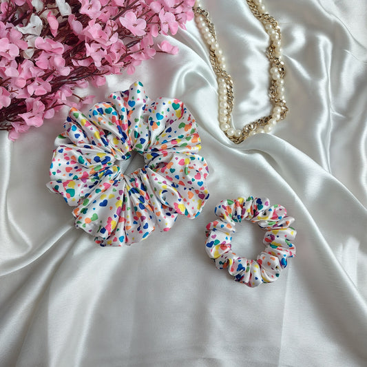 Love sprinkle - 🎀 Mini Meets Maxi Duo – Handmade Satin Scrunchie Set
