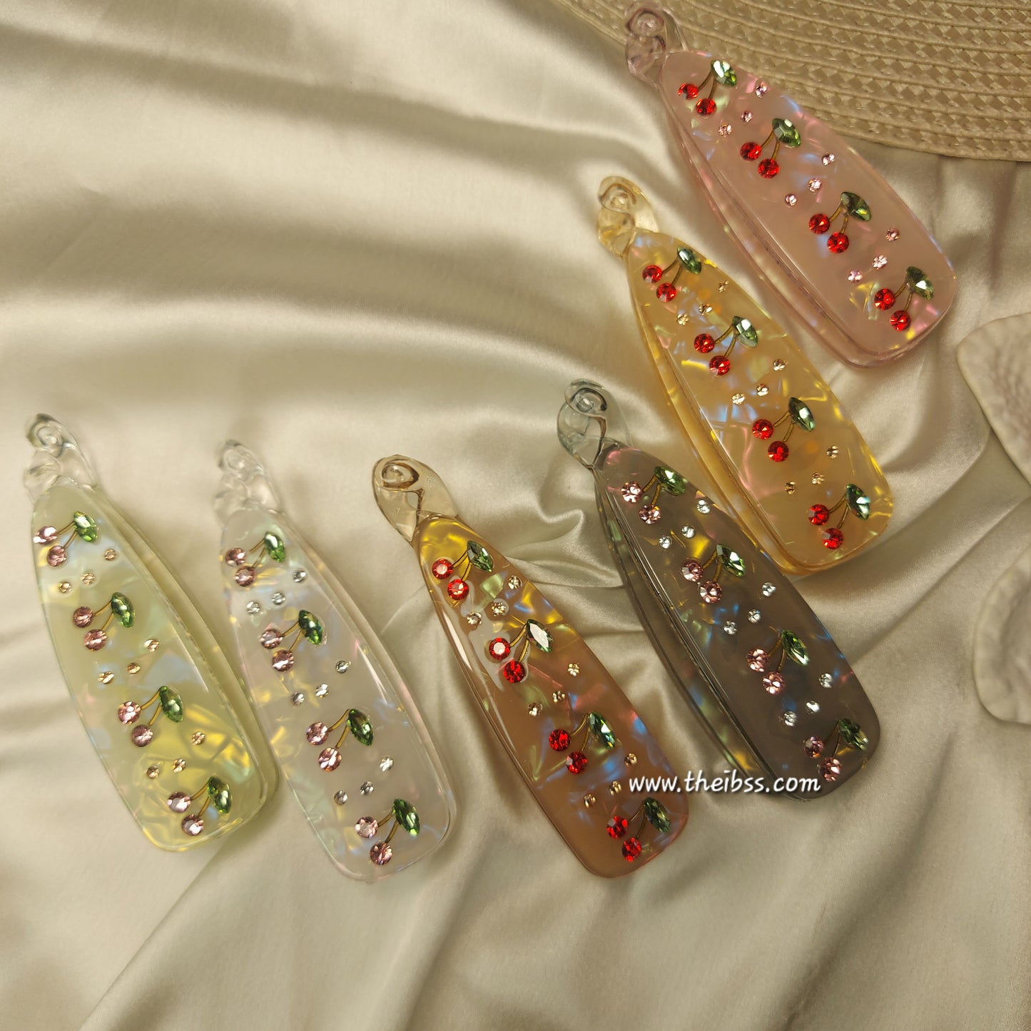BOFEINI JEWEL BANANA HAIRCLIP for Women – 9.5CM | Strong Grip Long Hair Clip | Daily & Party Wear