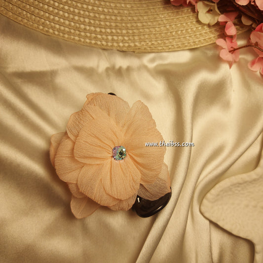 BLOOM FLOWER MIRCHI HAIRCLIP for Women – 6.5CM | Strong Grip Long Hair Clip | Daily & Party Wear