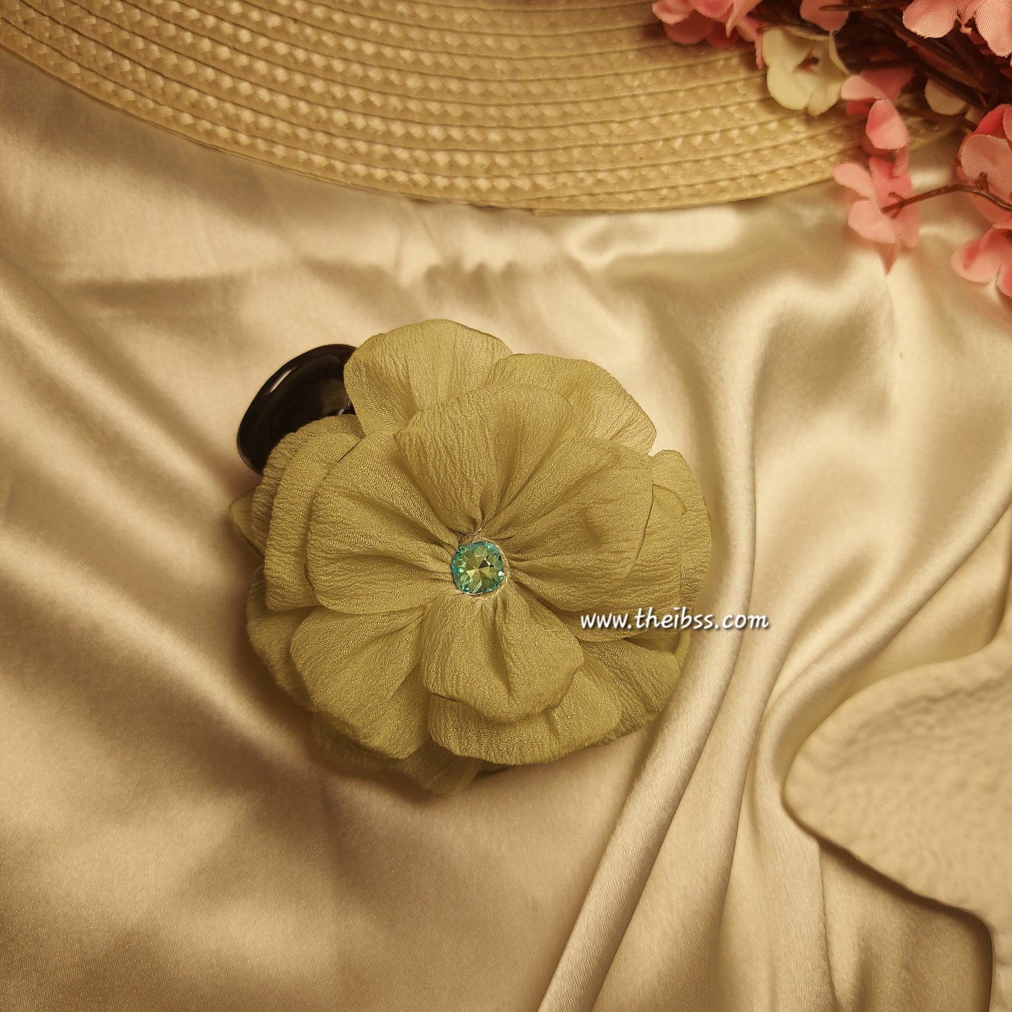 BLOOM FLOWER MIRCHI HAIRCLIP for Women – 6.5CM | Strong Grip Long Hair Clip | Daily & Party Wear