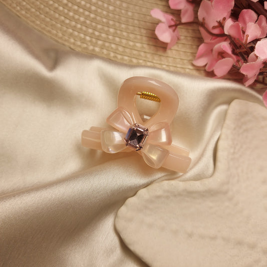 Bofeini Celeste Bow Acrylic Claw Clip | Elegant Party Hair Clips | Premium Pastel Hair Accessory