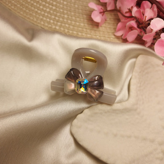 Bofeini Celeste Bow Acrylic Claw Clip | Elegant Party Hair Clips | Premium Pastel Hair Accessory