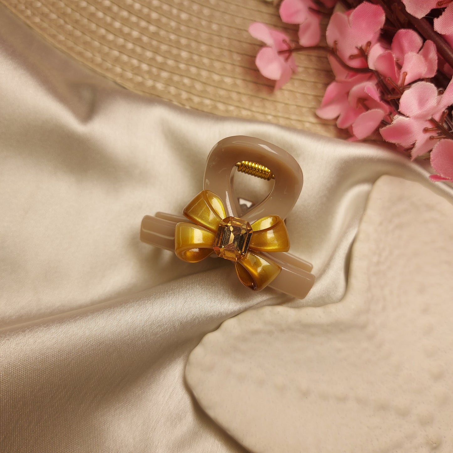 Bofeini Celeste Bow Acrylic Claw Clip | Elegant Party Hair Clips | Premium Pastel Hair Accessory