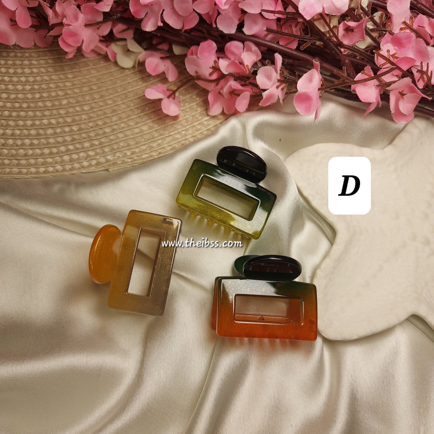 Honey Classic Dualshade Claw Clip – Elegant Strong Grip Hair Clutcher for Women -4CM