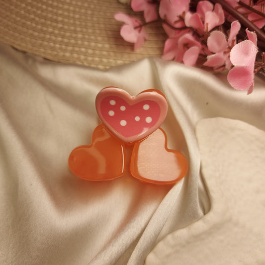 Cupid's Kiss Heart Claw Clip