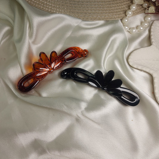 KOREAN FLOWER BANANA HAIRCLIP- Set of 2