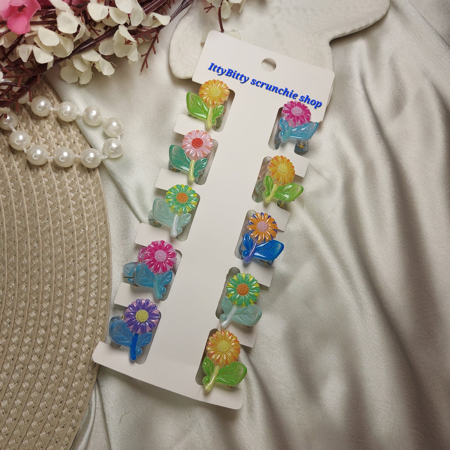 Mini Claw Clip Card | Kids Premium Hair Accessories (Set of 10)