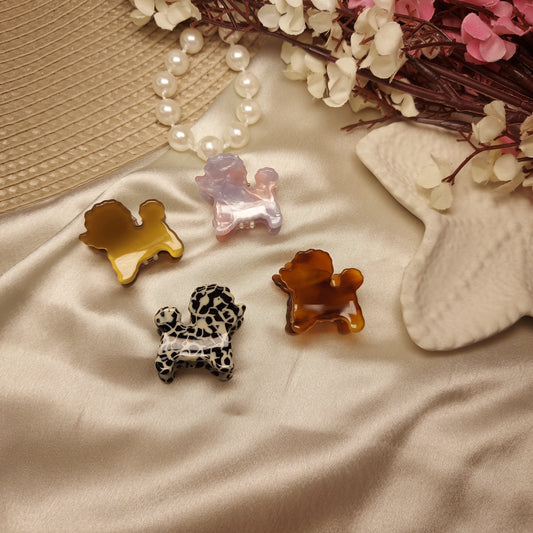 BOFEINI Designer Puppy Claw Clip | Premium Mini Hair Claw 2.5 CM