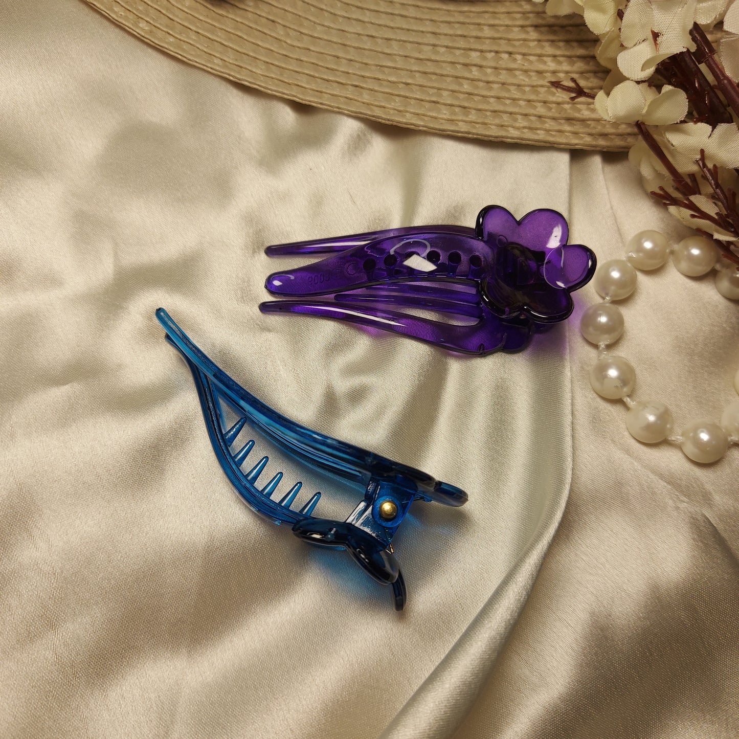 KOREAN FLORAL BANANA CLUTCHER - Set of 2