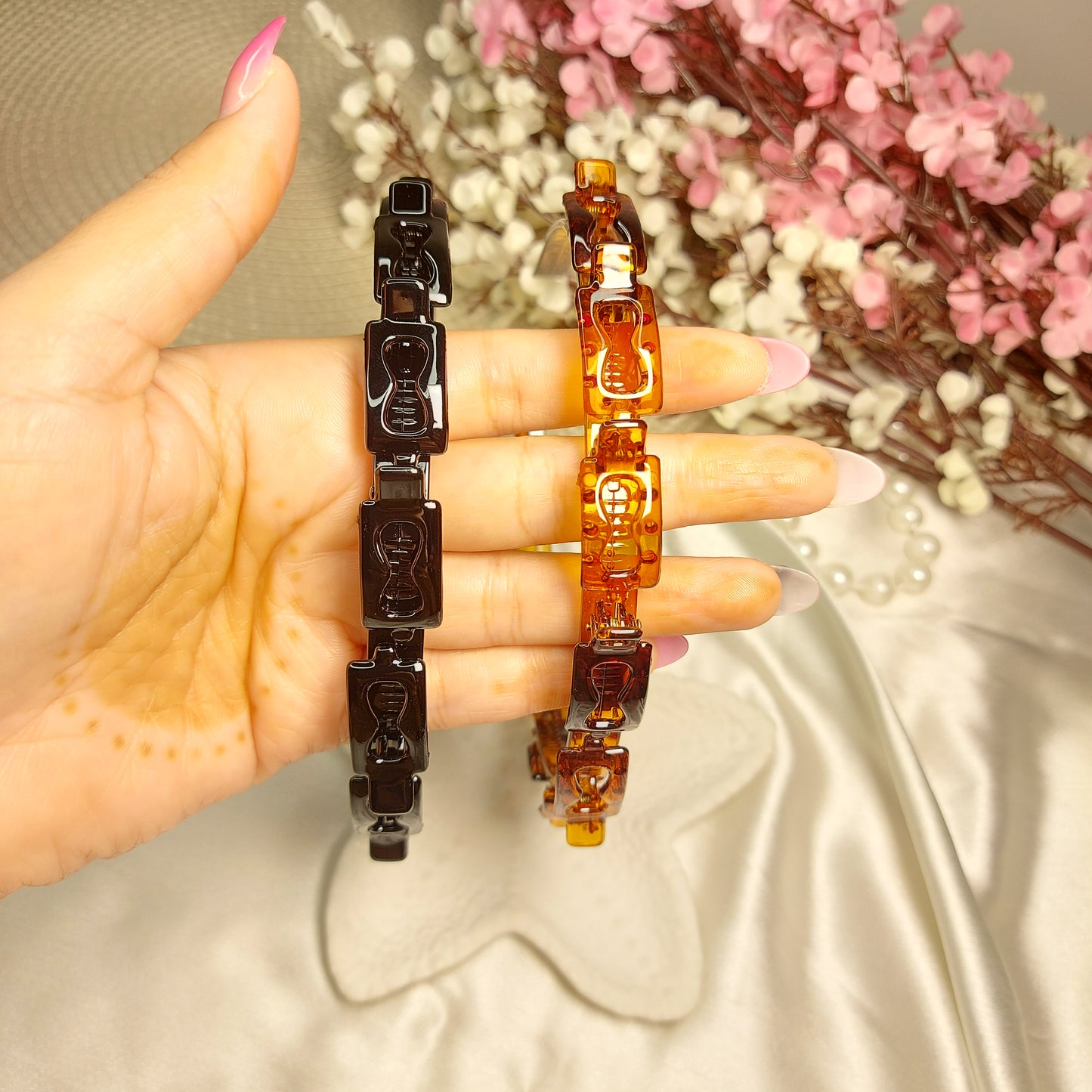 Unbreakable Clipin Korean hairband- Brown
