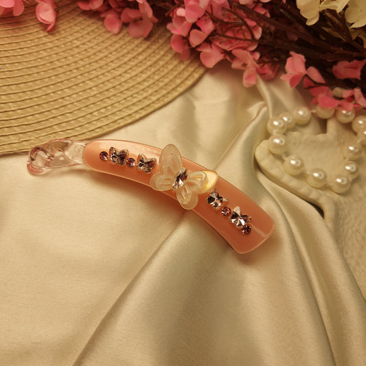 BOFEINI JEWEL BANANA HAIRCLIP for Women – 10.5CM | Strong Grip Hair Clip | Daily & Party Wear