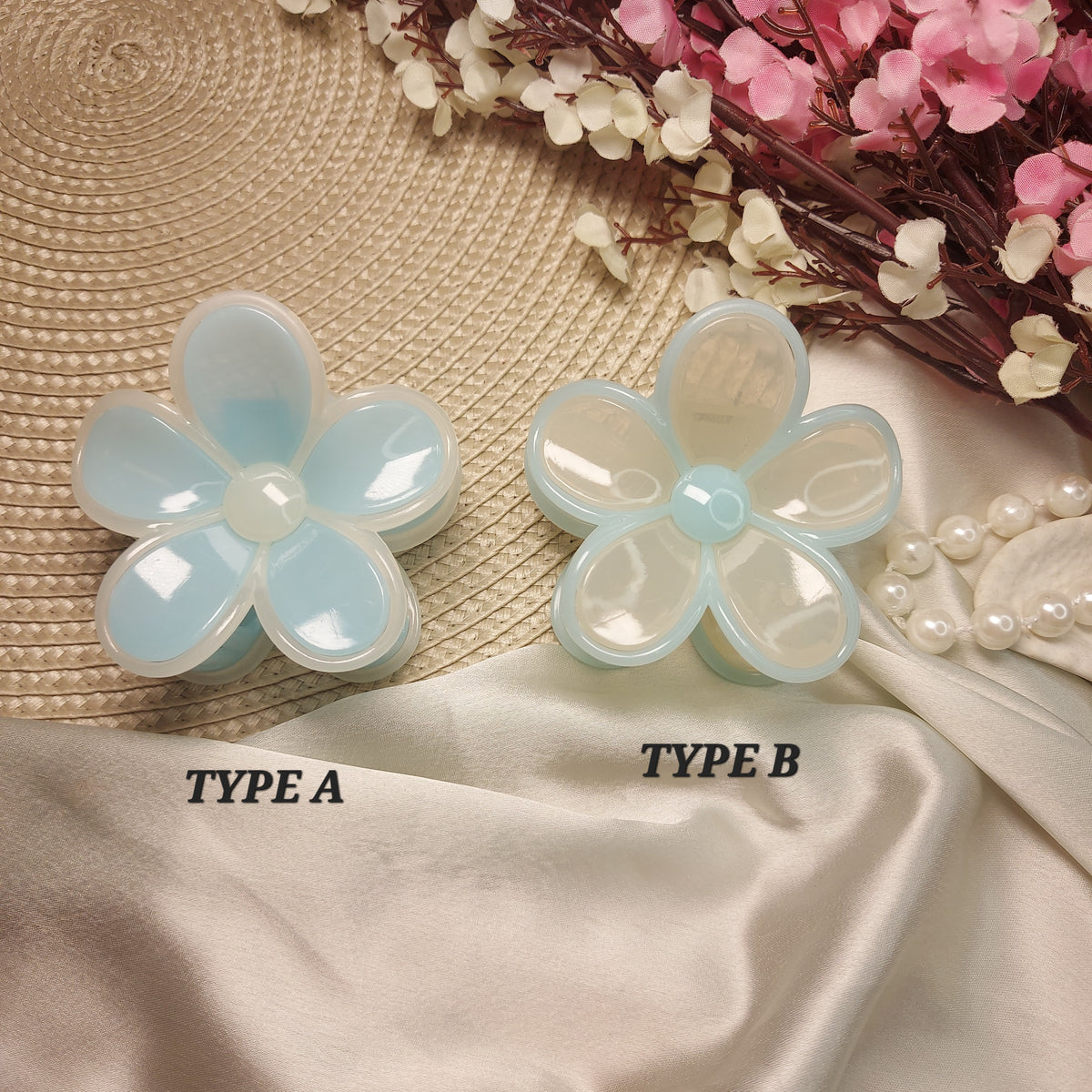 Most loved flower hairclaw (Glossy) XL - 8 CM