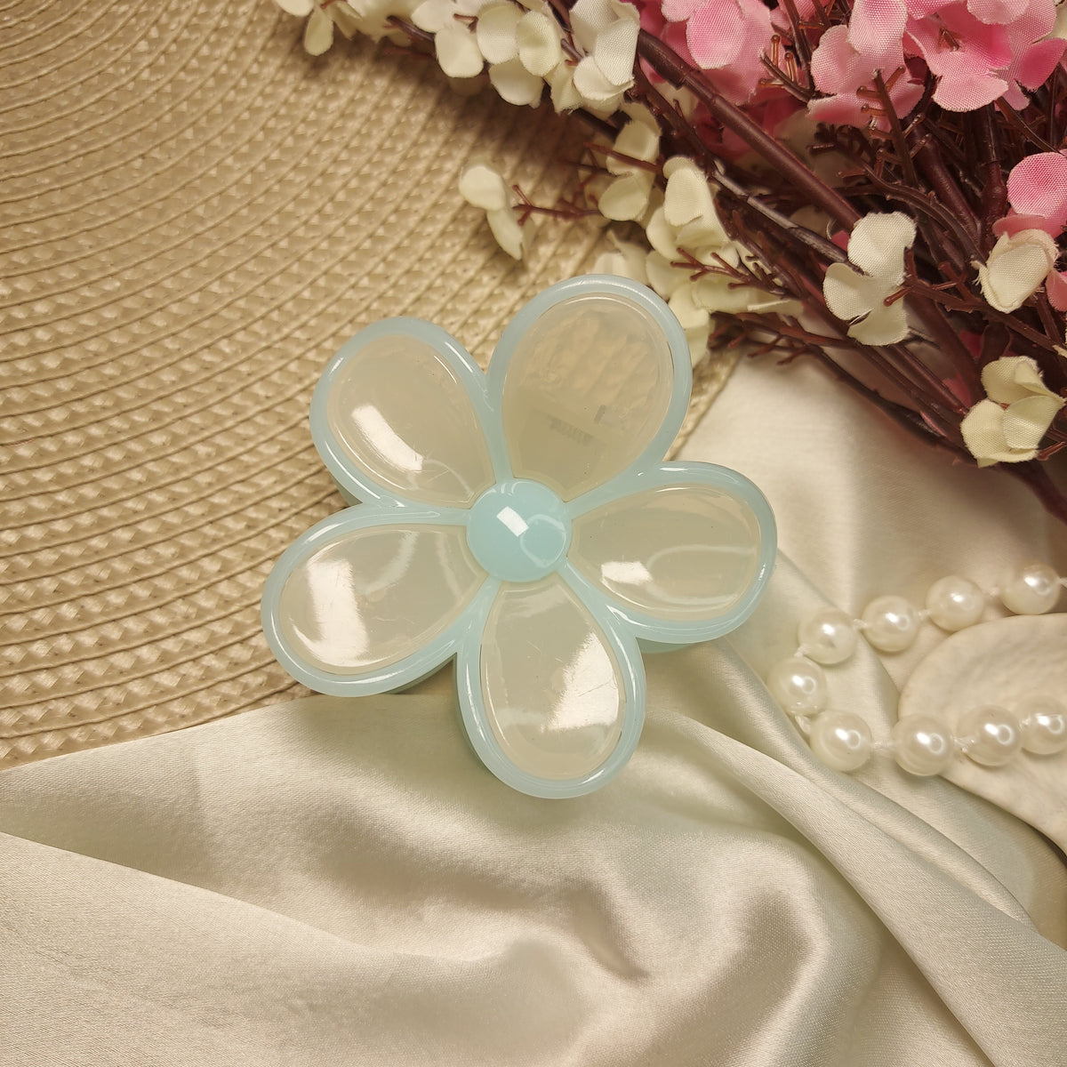 Most loved flower hairclaw (Glossy) XL - 8 CM