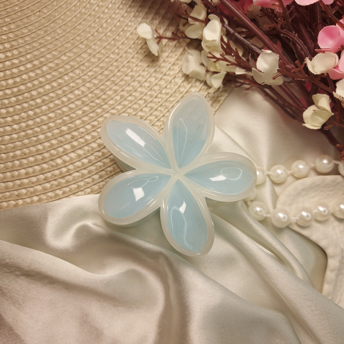 Most loved flower hairclaw (Glossy) XL - 8 CM