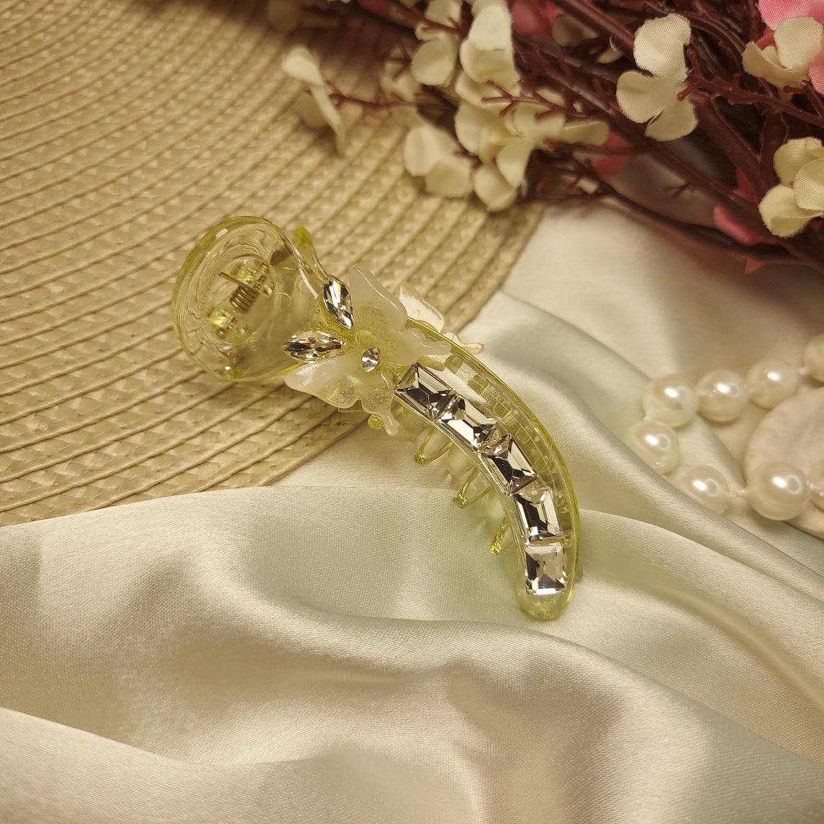 BOFEINI JEWEL MIRCHI HAIRCLIP for Women – 6.5CM | Strong Grip Long Hair Clip | Daily & Party Wear