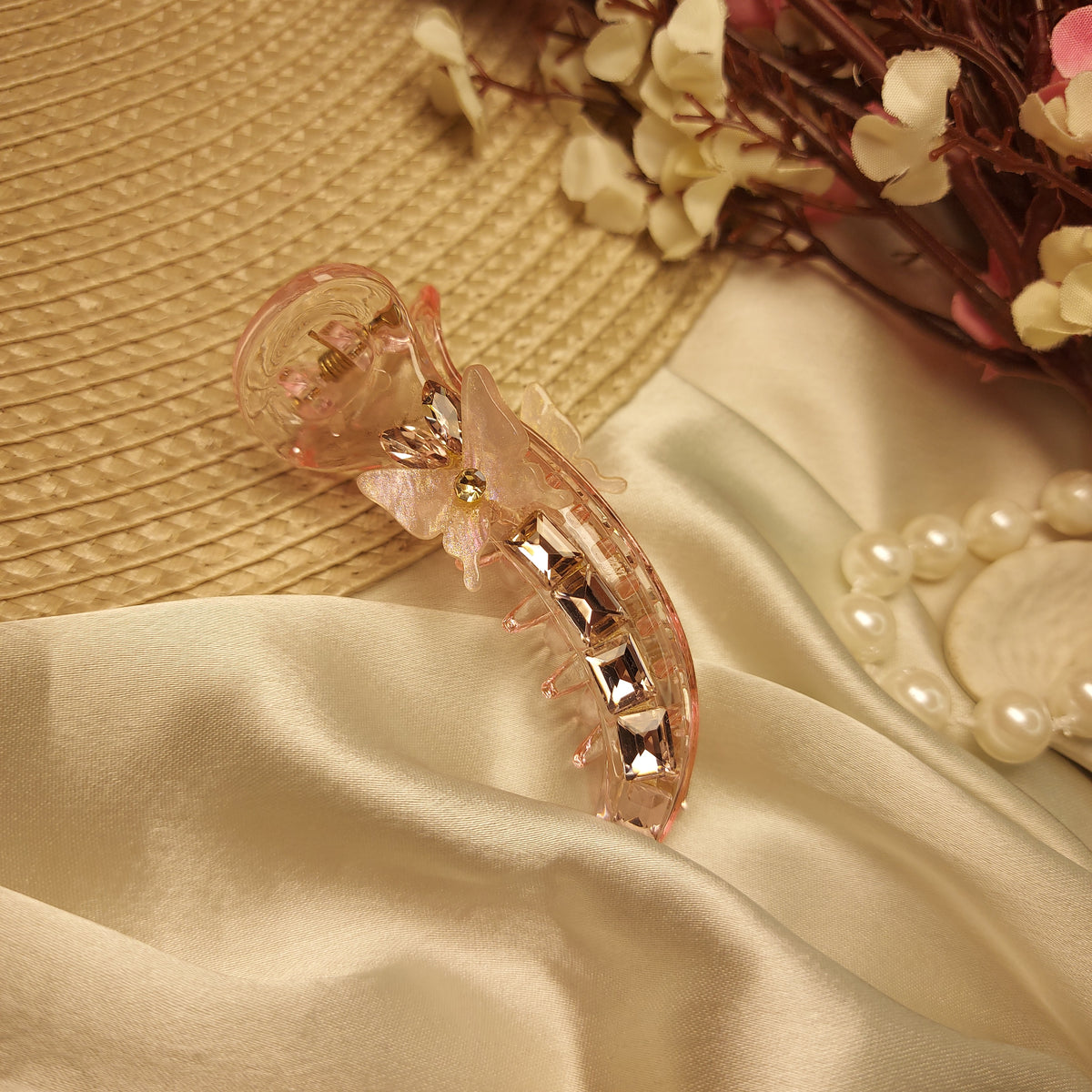 BOFEINI JEWEL MIRCHI HAIRCLIP for Women – 6.5CM | Strong Grip Long Hair Clip | Daily & Party Wear
