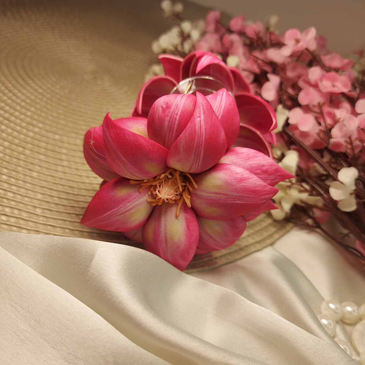 Artificial Flower Hairclaws | Party Hair accessories | 🌸 Bloom Artificial Flower XL Clawclip
