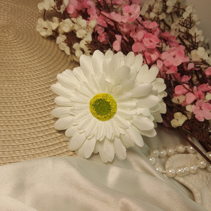 Artificial Flower Hairclaws | Party Hair accessories | 🌸 Blush Bloom Artificial Flower XL Clawclip