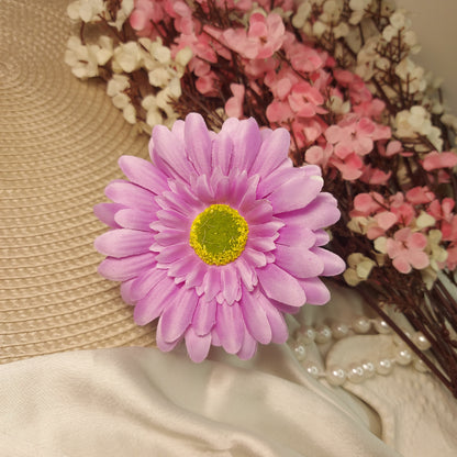 Artificial Flower Hairclaws | Party Hair accessories | 🌸 Blush Bloom Artificial Flower XL Clawclip