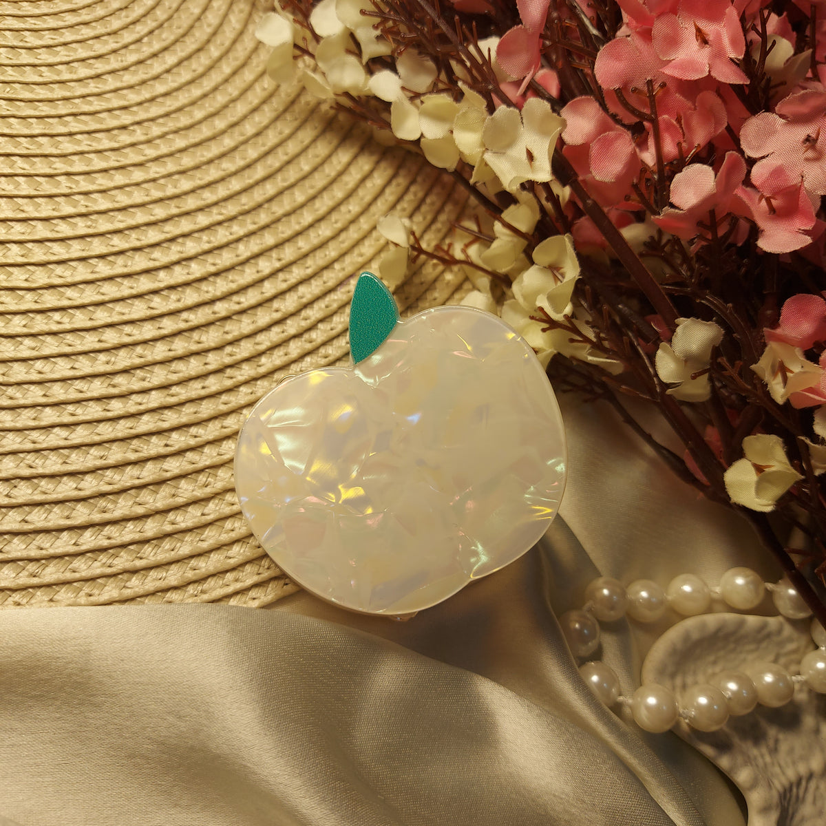 Fruit punch UV light glossy clawclip | Trendy clawclips 5CM [Apple]
