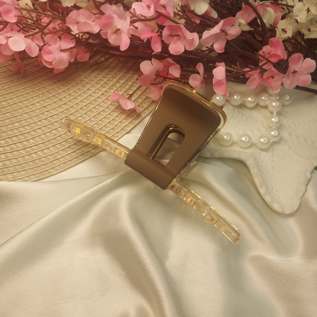 Matte & Clear Rectangle Clawclips – 14 CM