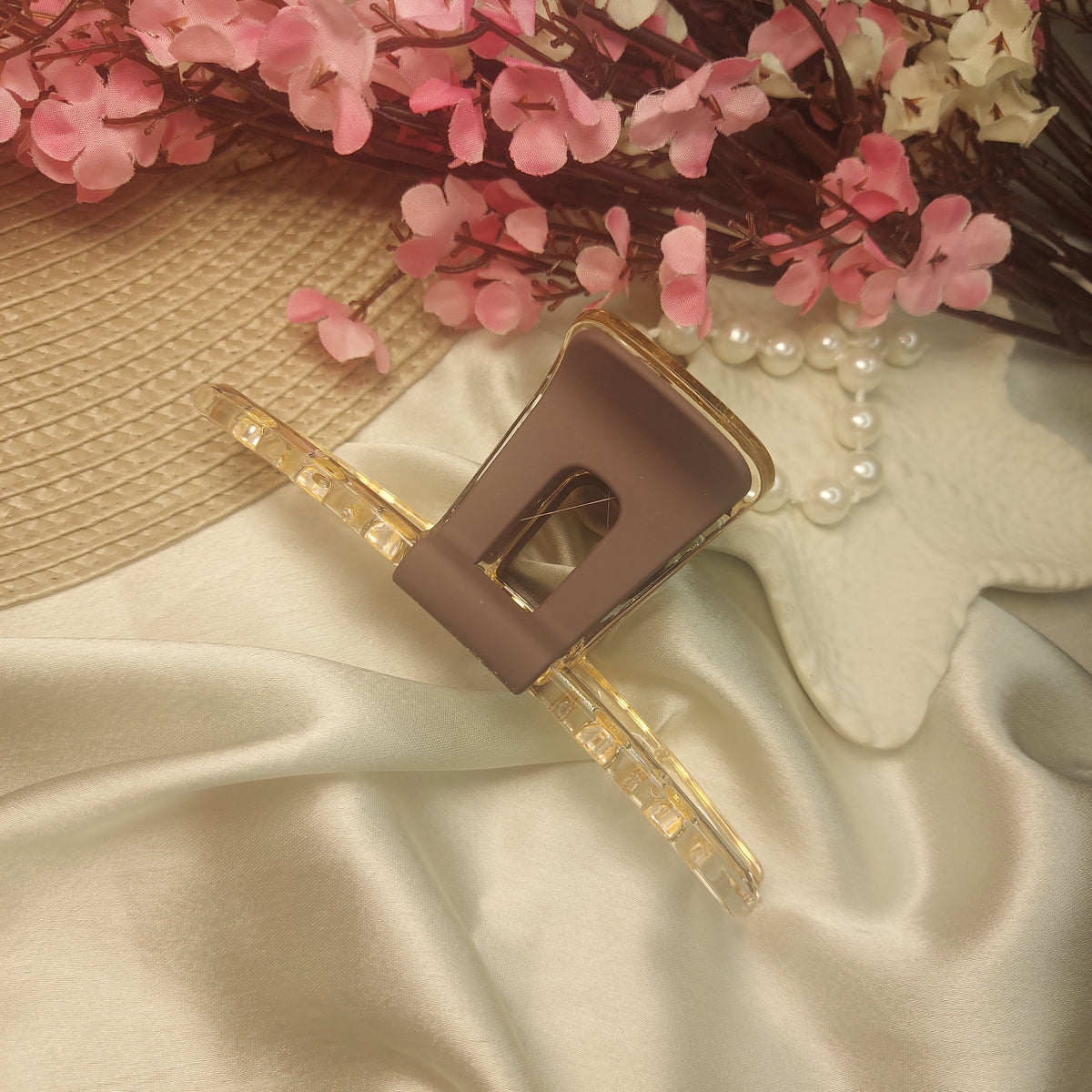 Matte & Clear Rectangle Clawclips – 14 CM
