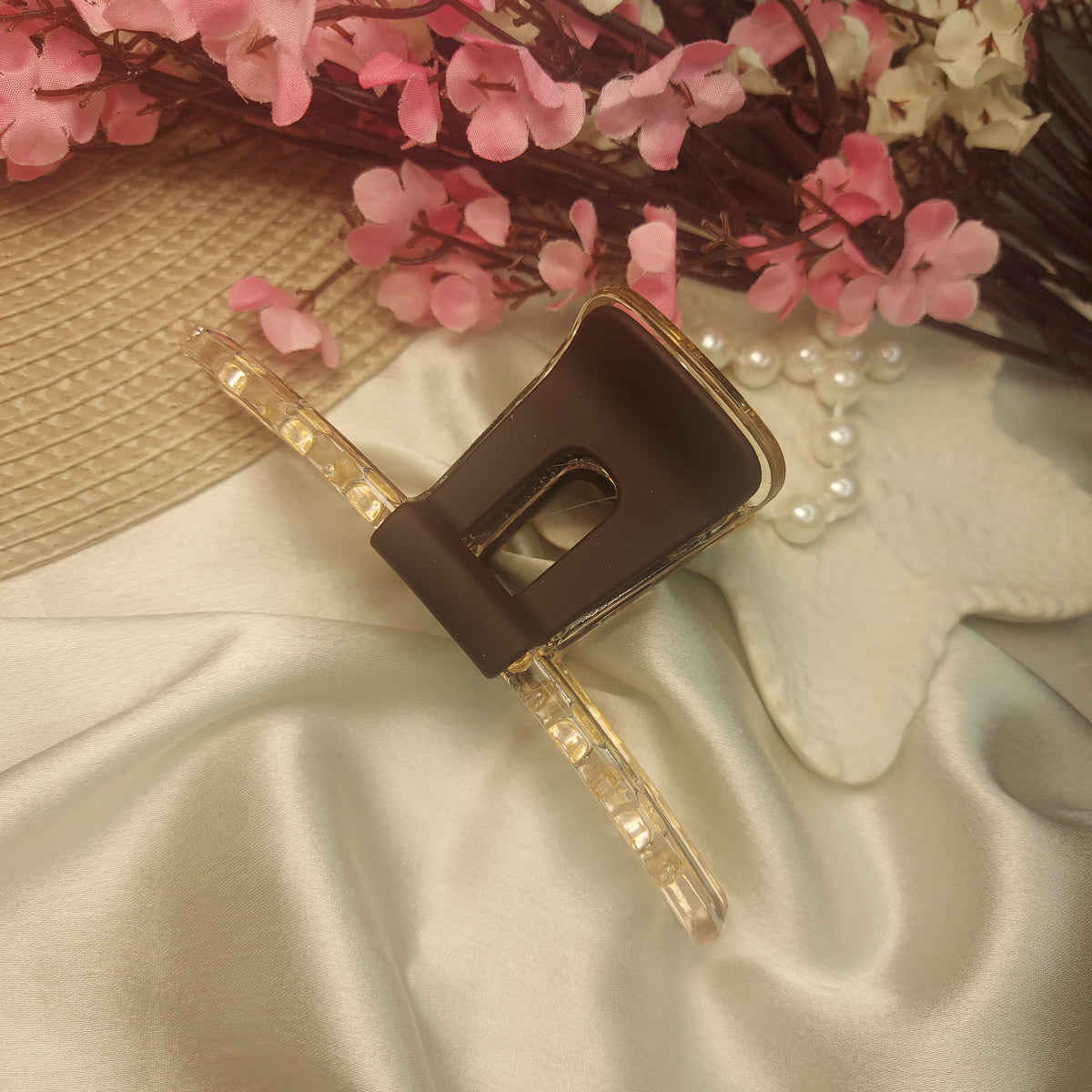 Matte & Clear Rectangle Clawclips – 14 CM