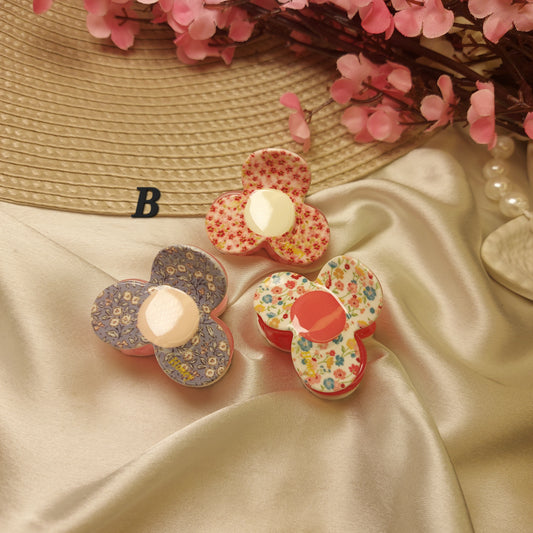 Honey Sheet Sadabahar Claw Clip (Set of 3) β Elegant Strong Grip Hair Clutcher for Women - 4CM
