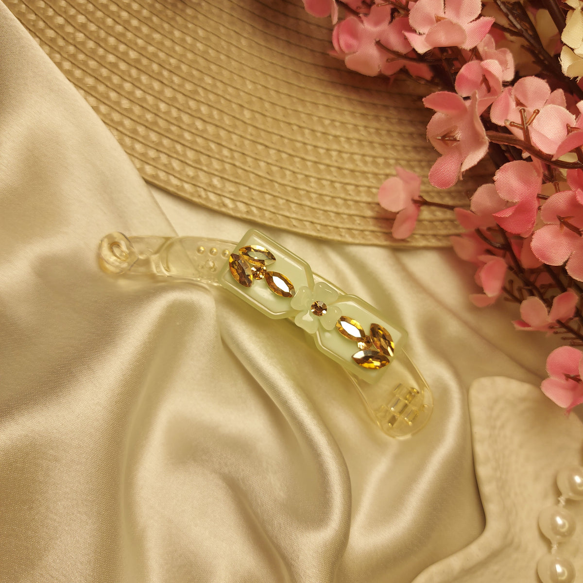 BOFEINI STUDDED BANANA HAIRCLIP for Women – 10.5CM | Strong Grip Hair Clip | Daily & Party Wear