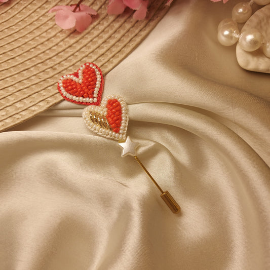 You'll be always in my ❤️ - Handcrafted Beaded Flower Lapel Pin – Elegant Brooch for Men & Women