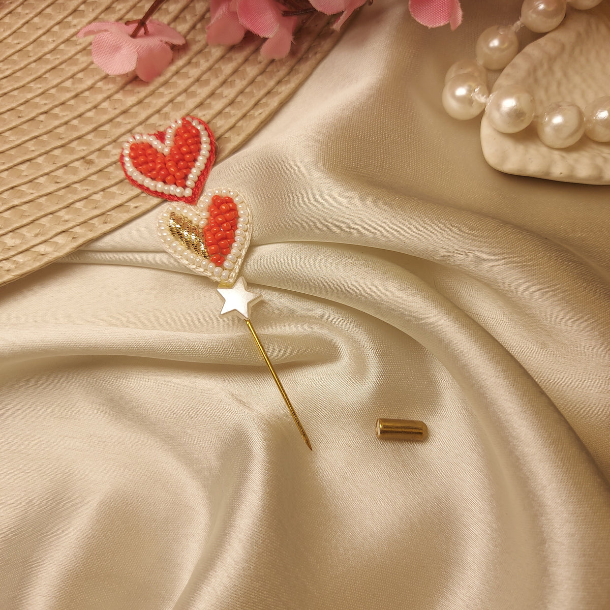 You'll be always in my ❤️ - Handcrafted Beaded Flower Lapel Pin – Elegant Brooch for Men & Women