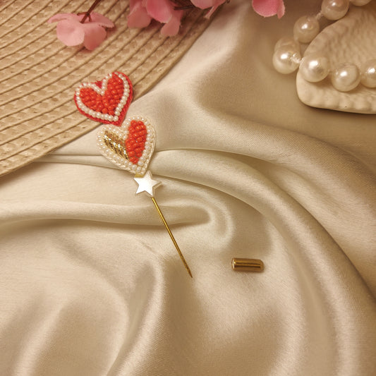You'll be always in my ❤️ - Handcrafted Beaded Flower Lapel Pin – Elegant Brooch for Men & Women