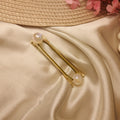 Premium Gold Pearl Metal Bobby Pins | Set of 2
