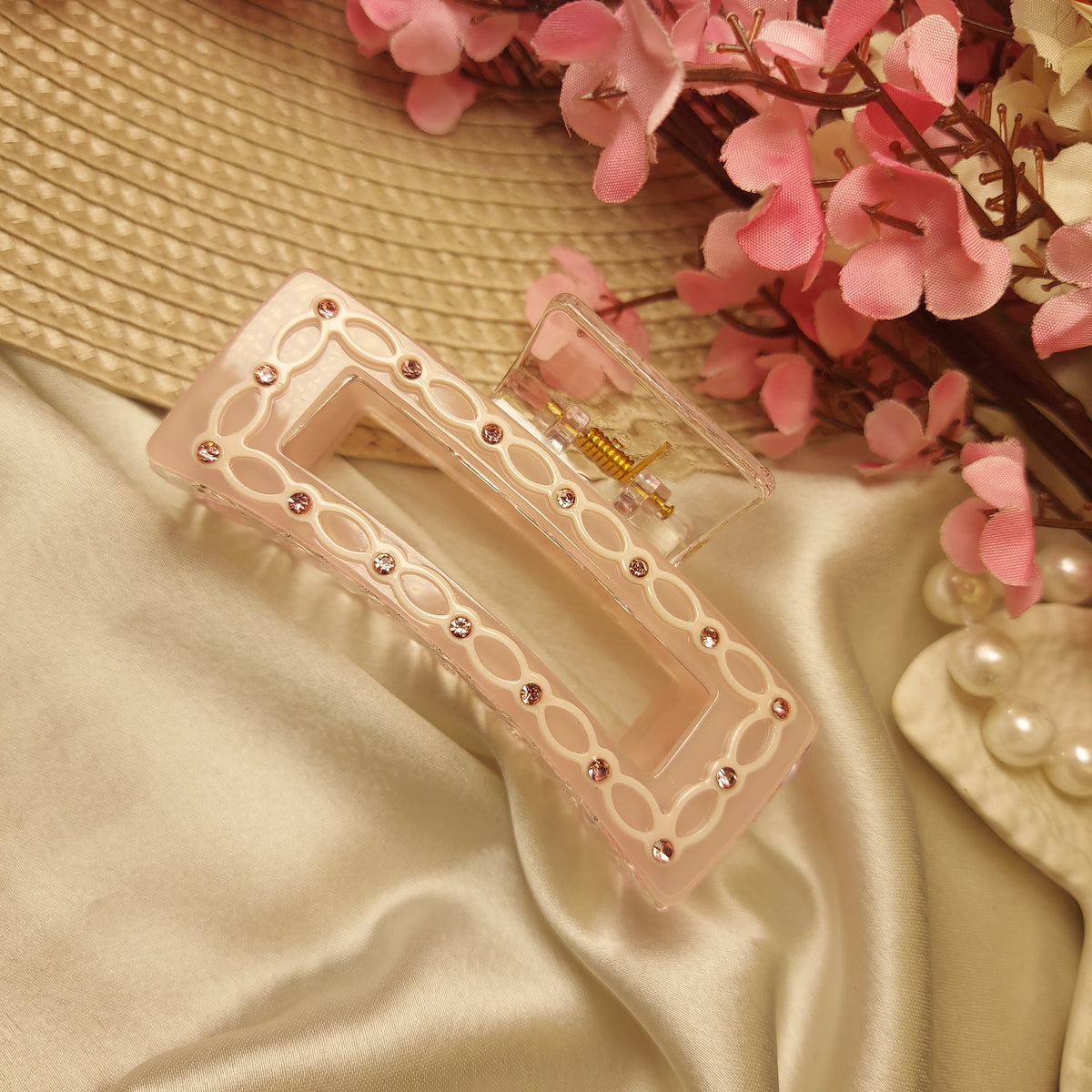 BOFEINI RECTANGLE HAIRCLIP for Women – 8CM | Strong Grip Hair Clip | Daily & Party Wear