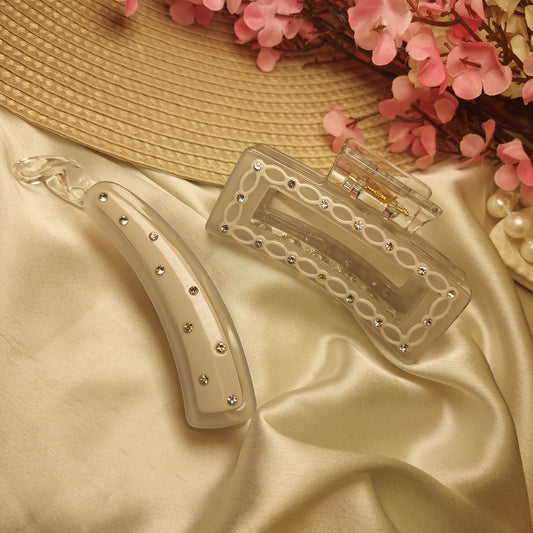 BOFEINI HAIRCLIP DUO for Women – 8.5CM | Strong Grip Hair Clip | Daily & Party Wear
