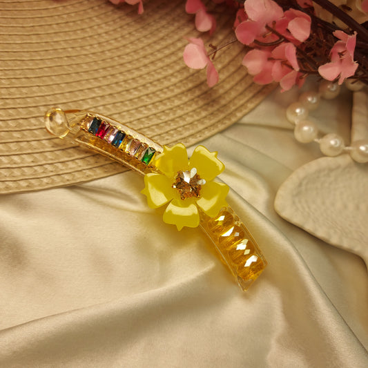 STUDDED BANANA HAIRCLIP for Women – 10CM | Strong Grip Hair Clip | Daily & Party Wear