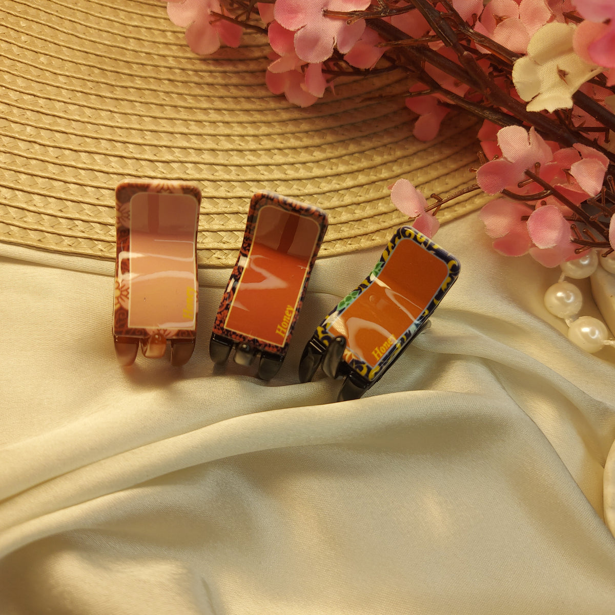 Honey Scorpio (Set of 3) – Elegant Strong Grip Hair Clutcher for Women - 2.5CM